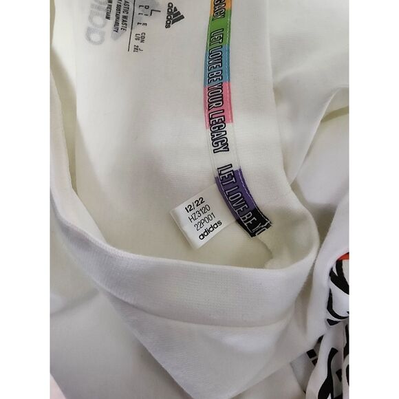 Adidas Long Sleeve Graphic Pride Tee "Let Love Be Your Legacy" (L) - Picture 5 of 7